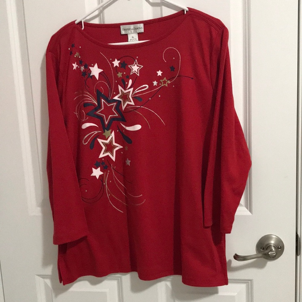 Patriotic tee. Drapers & Damon’s Size XL